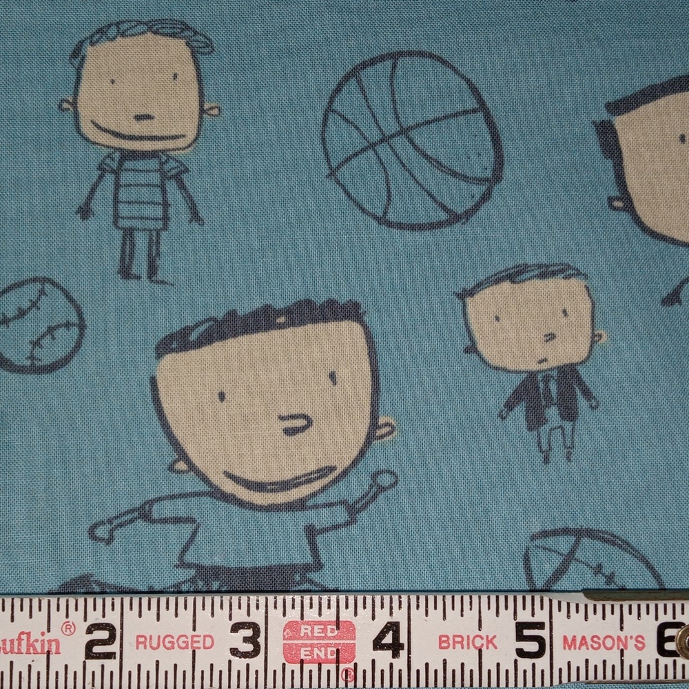 FREE SPIRIT Cotton Novelty Sewing Fabric BOYS BIG LITTLE - 2 Yards